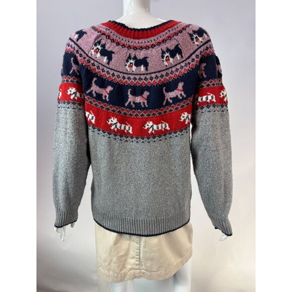 Vintage Holiday Time Dog Pattern Sweater M (8-10) - Picture 2 of 16